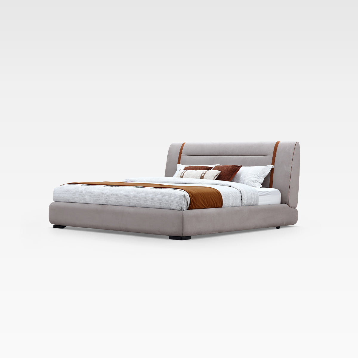 KALMIA Nubuck Upholstered Bed