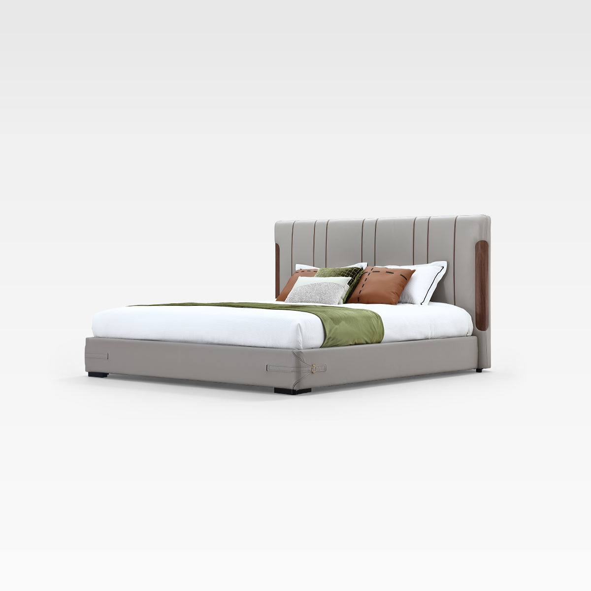 KALMIA Leather Upholstered Bed