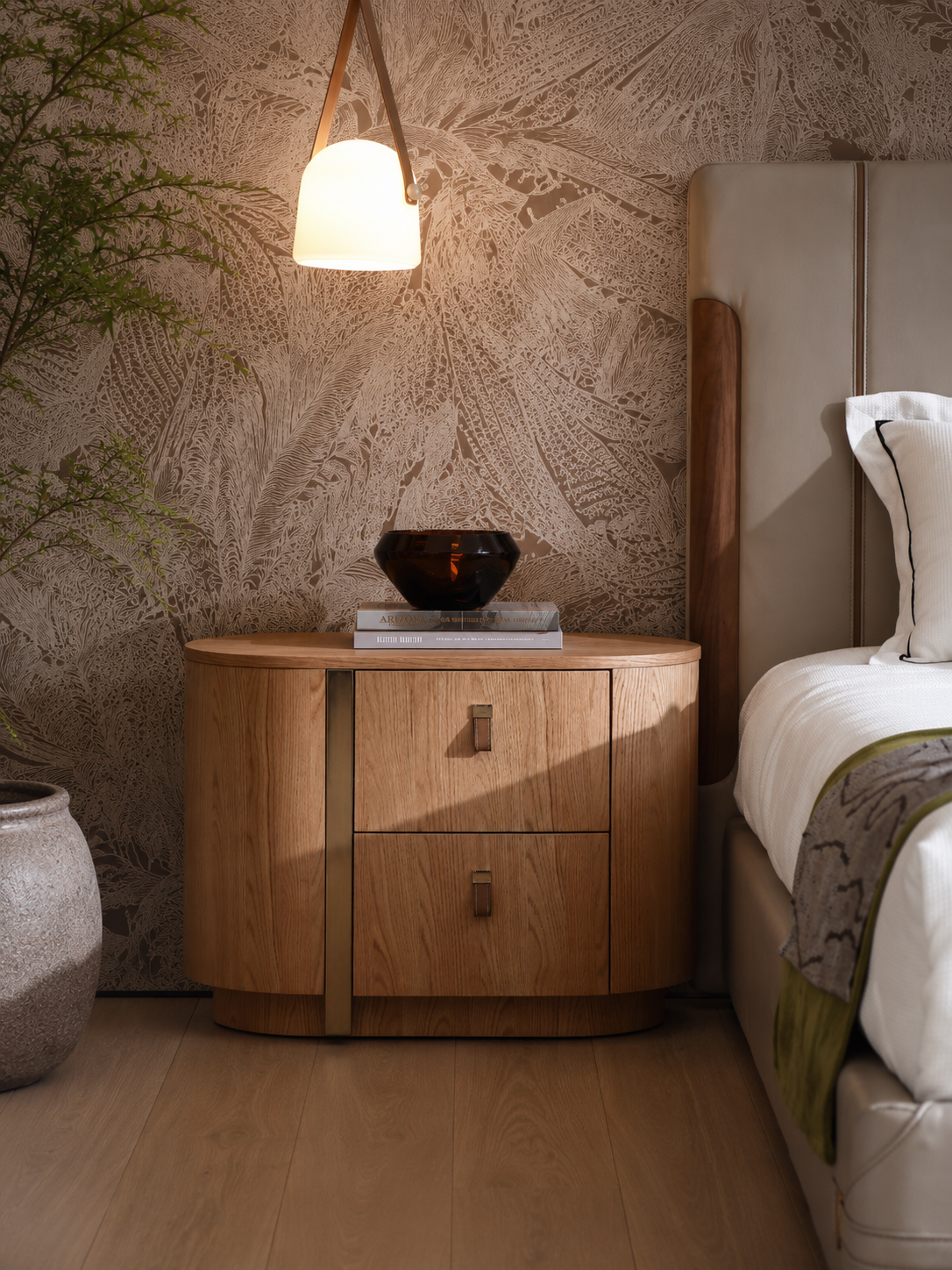 KALMIA Leather Upholstered Bed