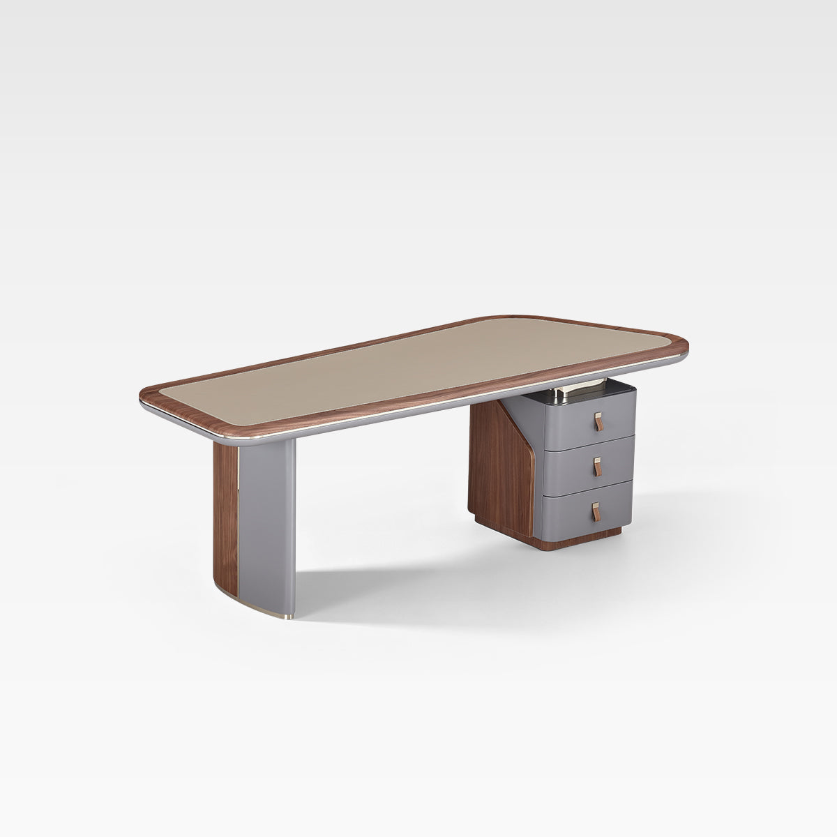 KALMIA Asymmetric Leather Desk