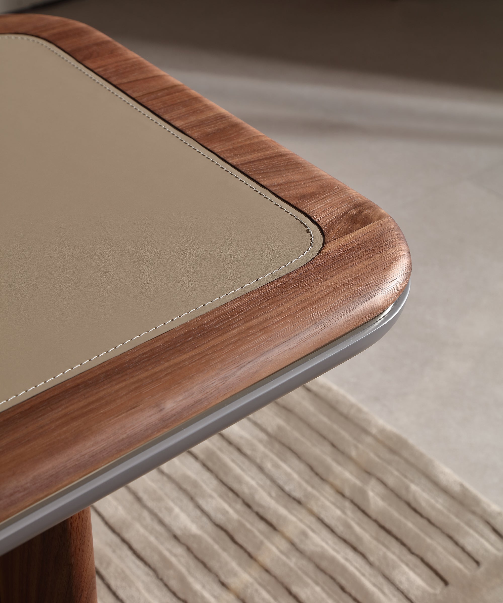 KALMIA Asymmetric Leather Desk