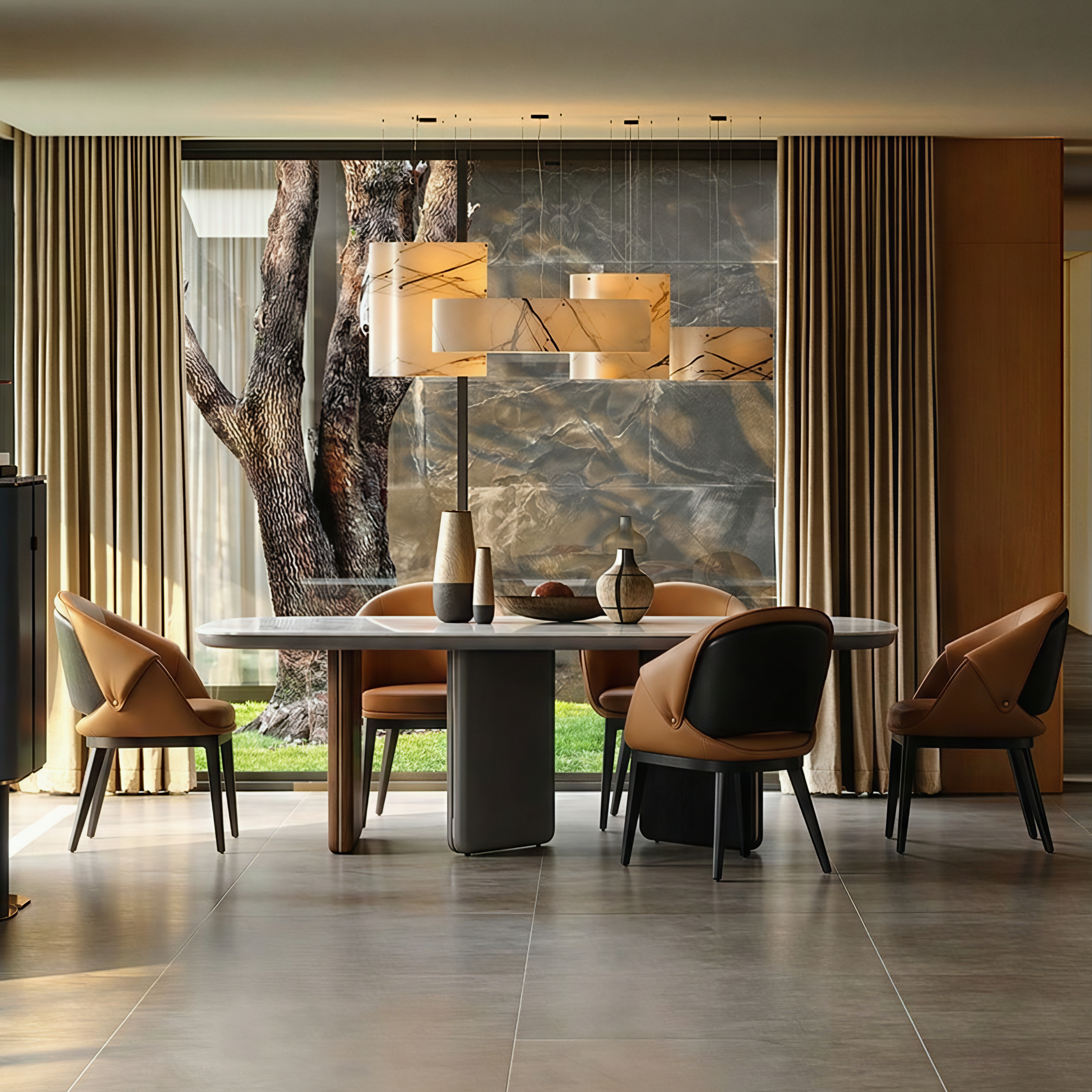 KALMIA Marble Top Dining Table