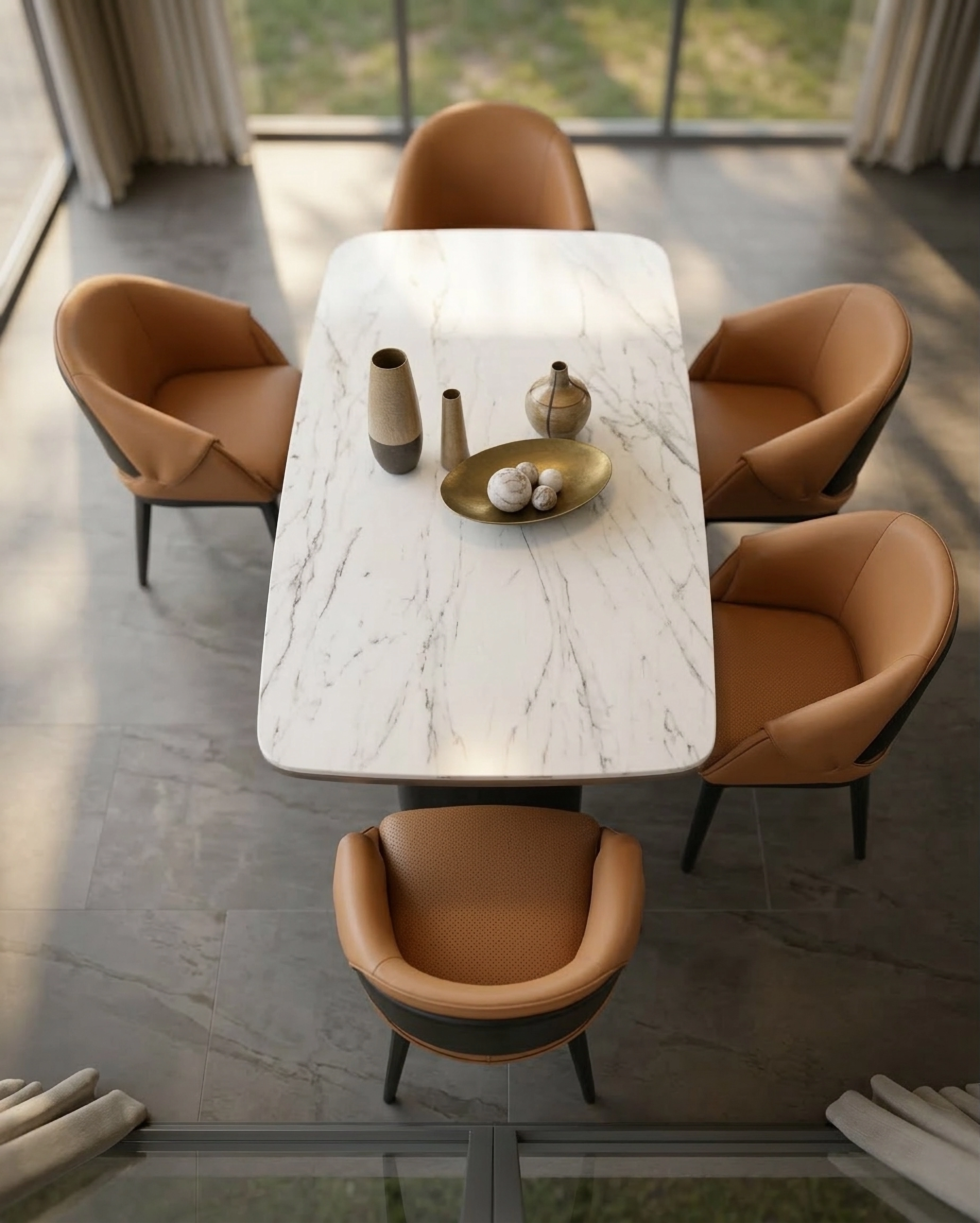 KALMIA Marble Top Dining Table