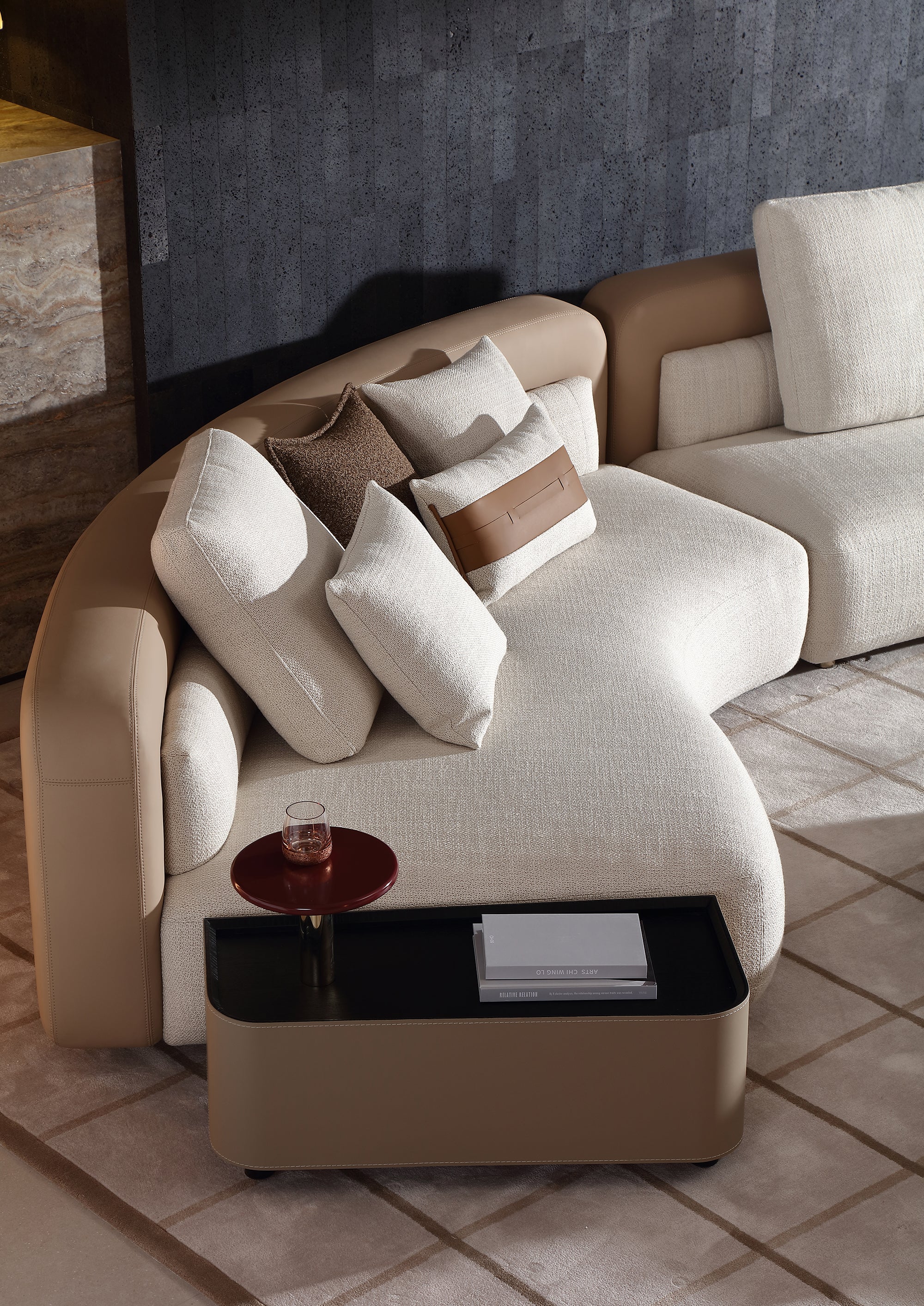 KALMIA Asymmetrical Curved Sofa