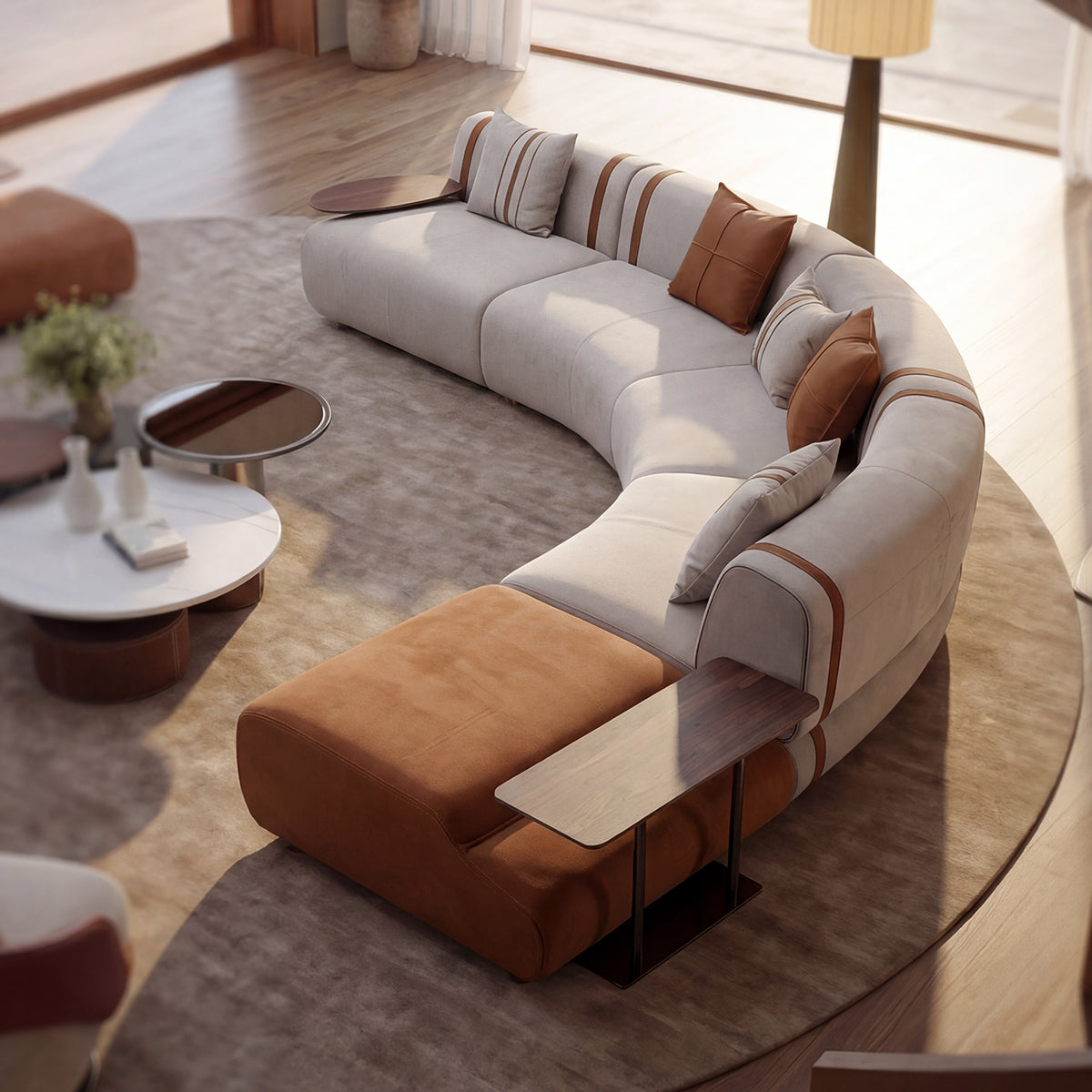 KALMIA Curved Sectional Sofa