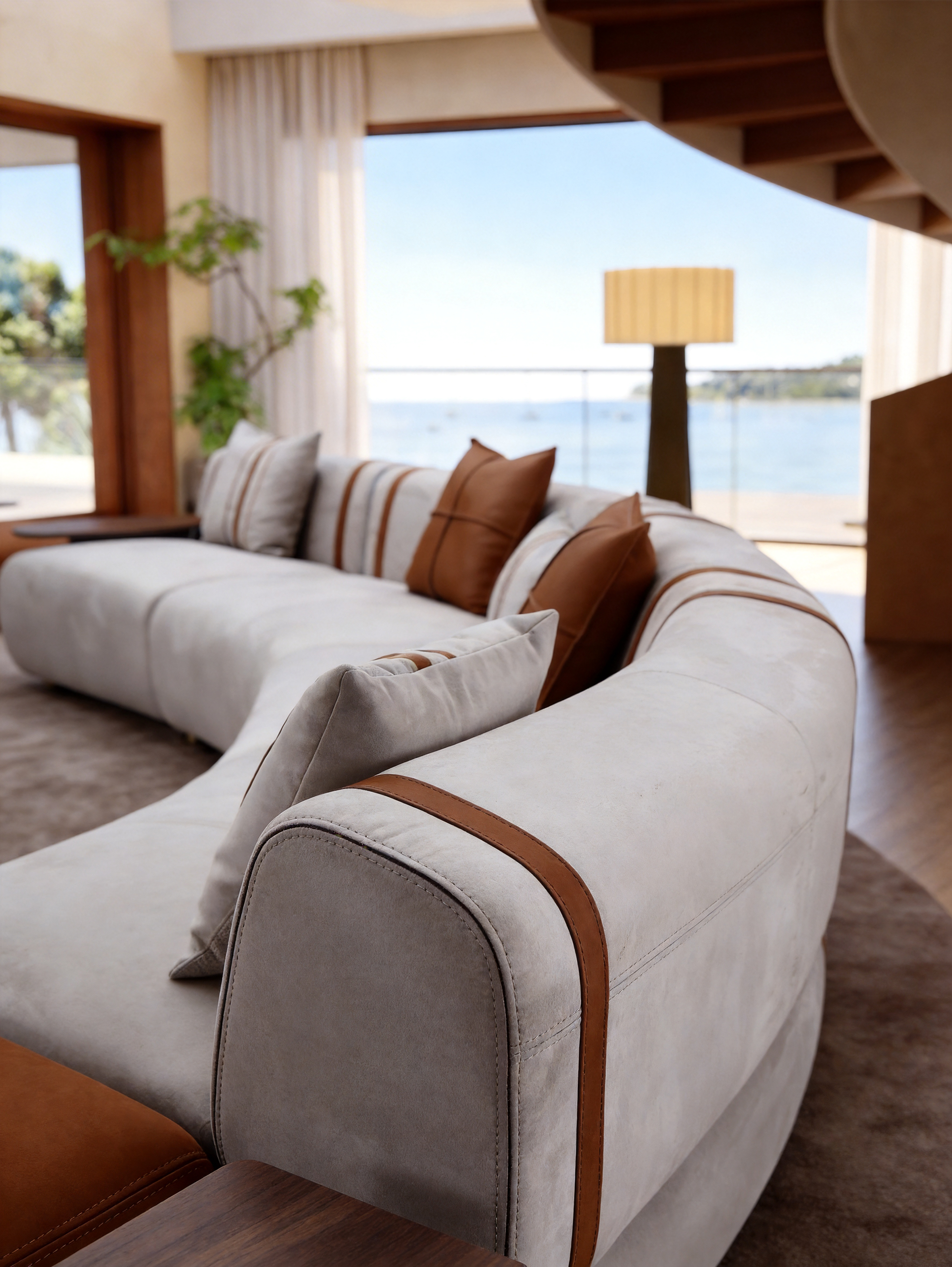 KALMIA Curved Sectional Sofa