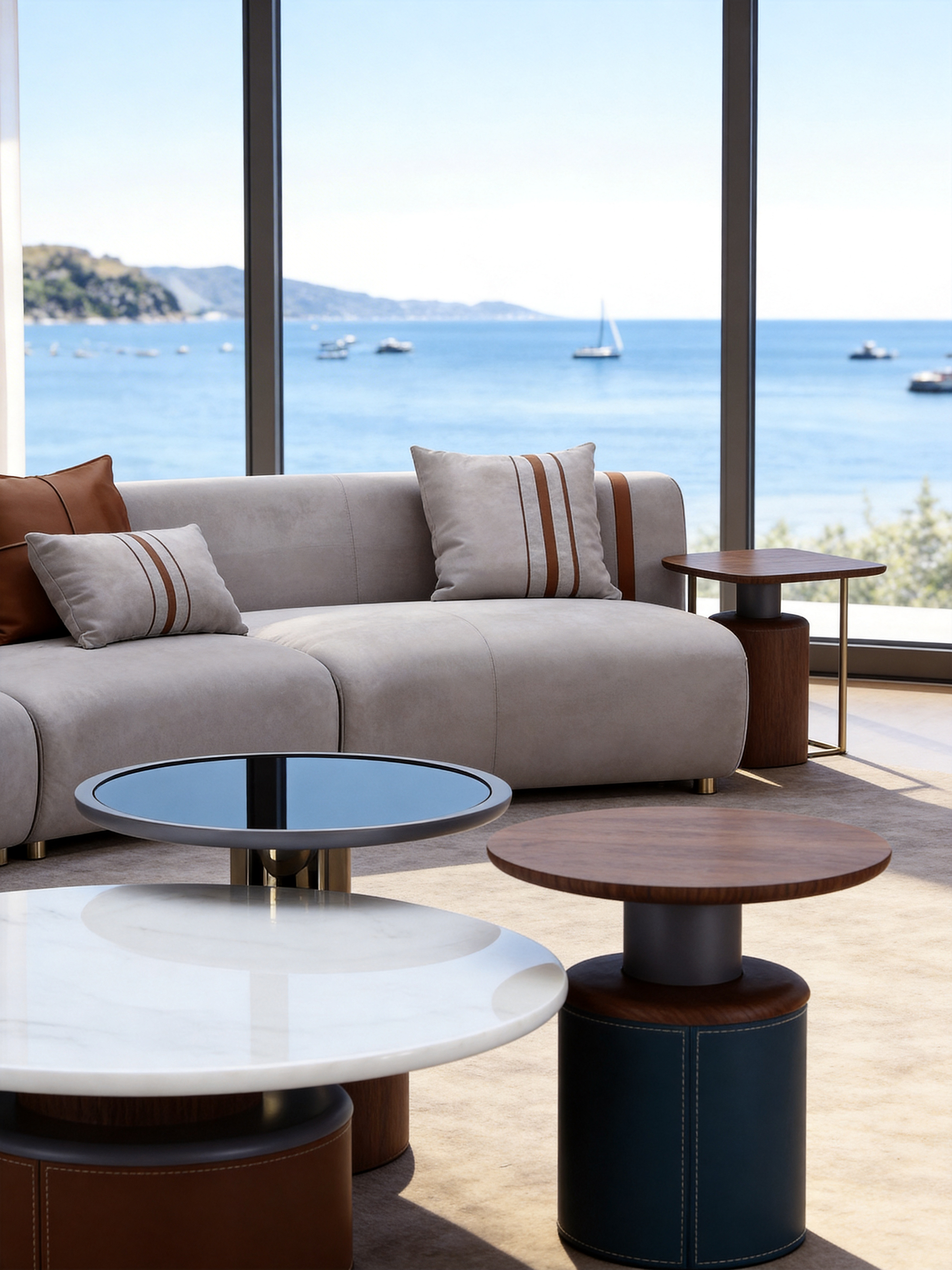 KALMIA Curved Sectional Sofa