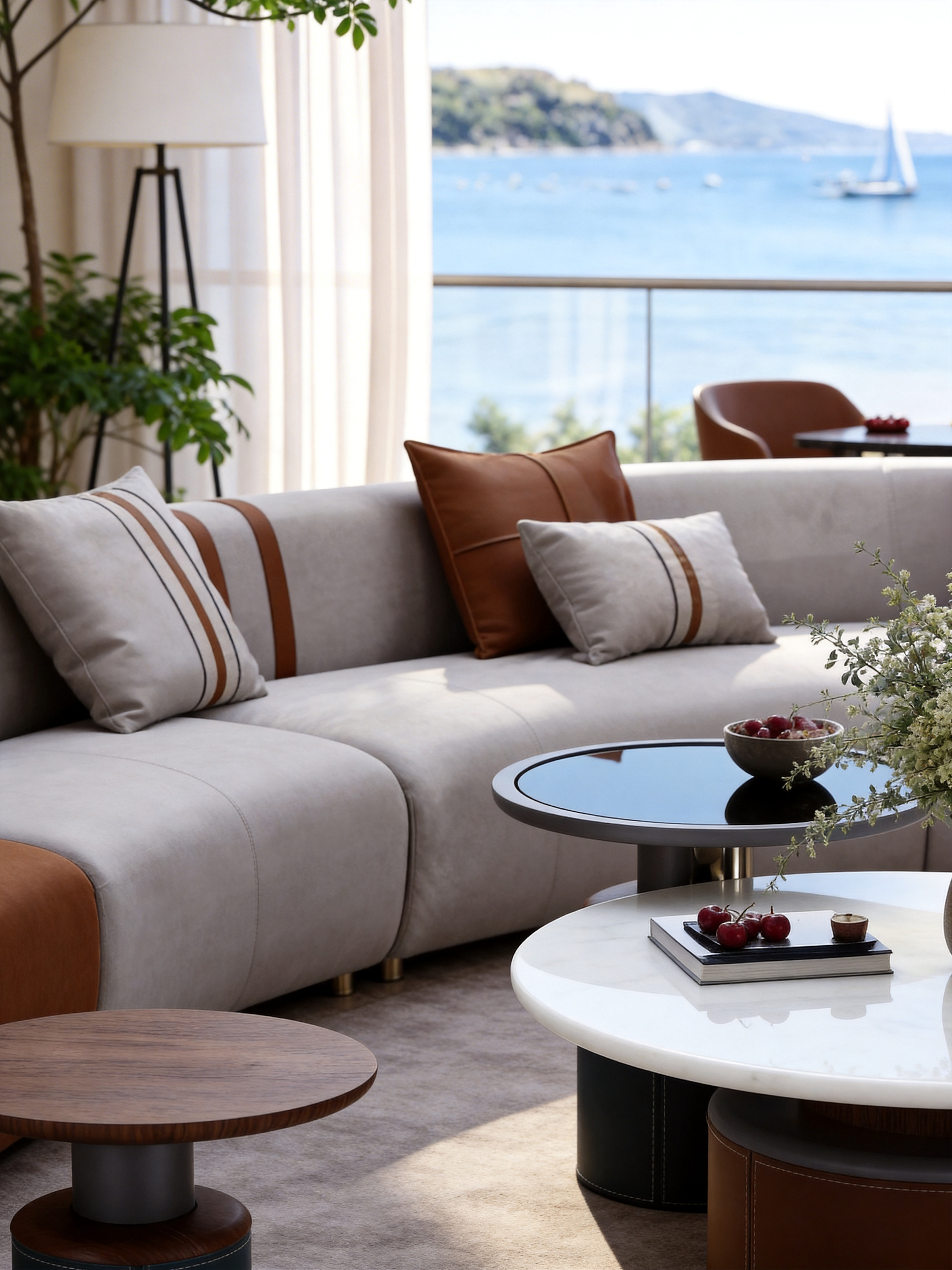 KALMIA Curved Sectional Sofa
