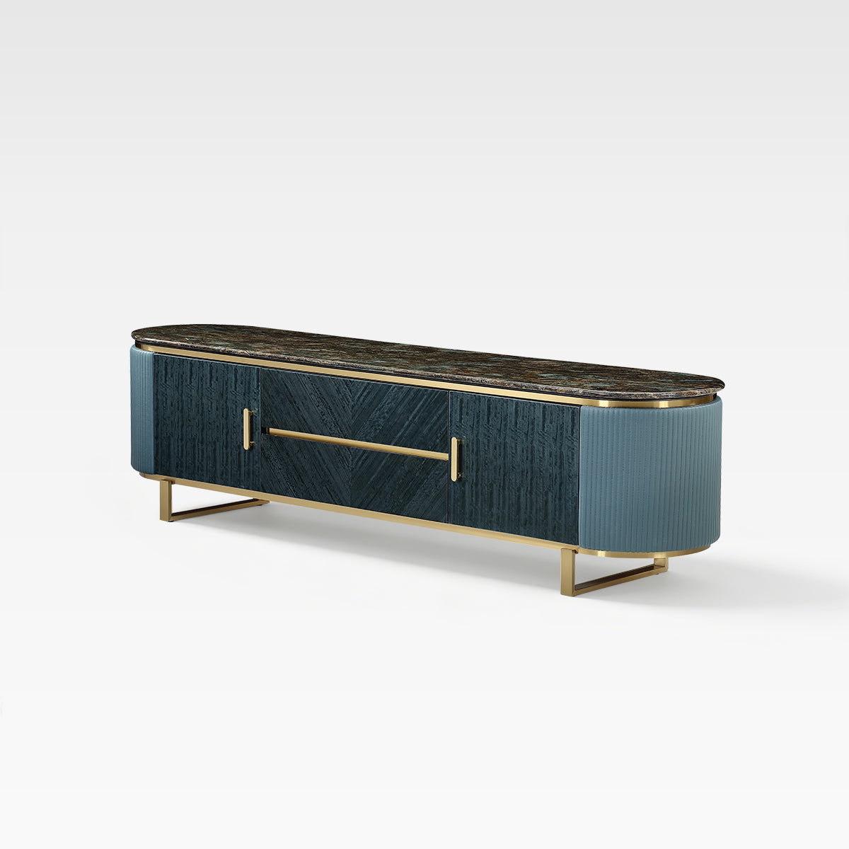 ADILIVE Marble Top Media Console