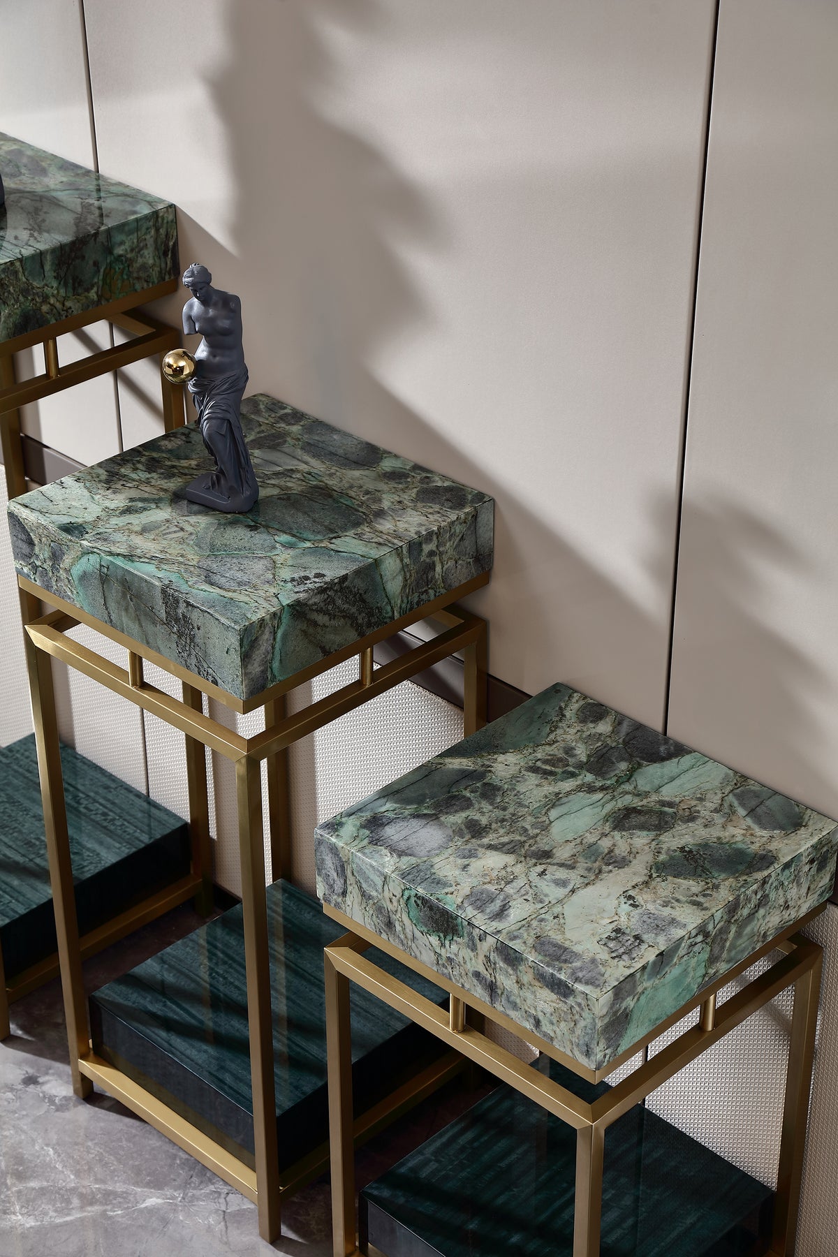 ADILIVE Marble Top Side Table
