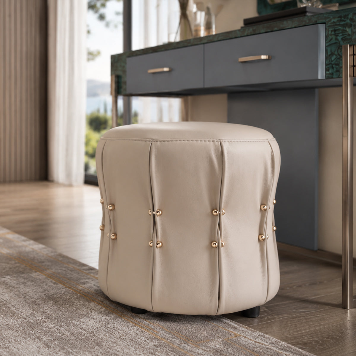 FFONCHI Round Ottoman