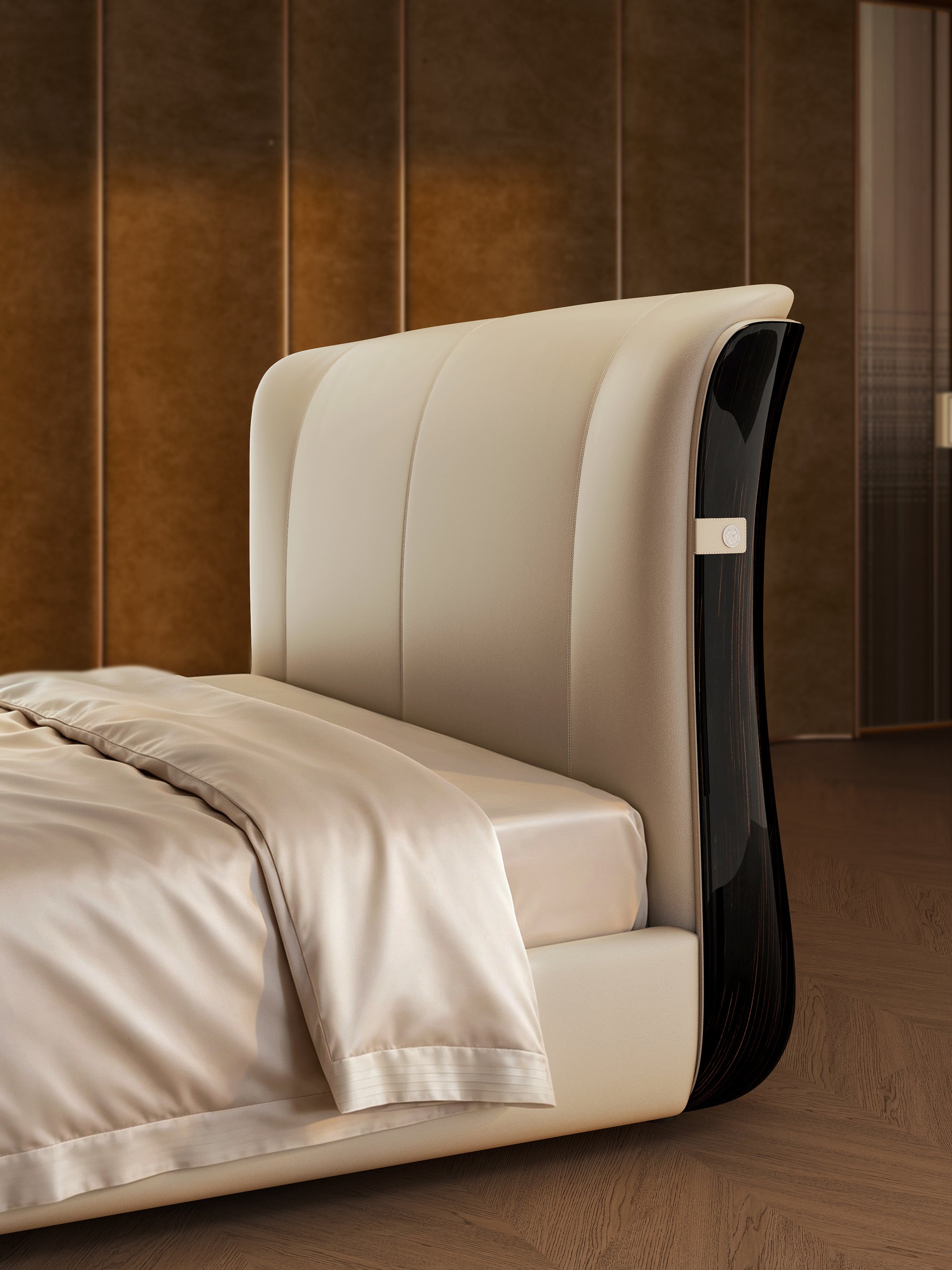 EBONY Leather Upholstered Bed