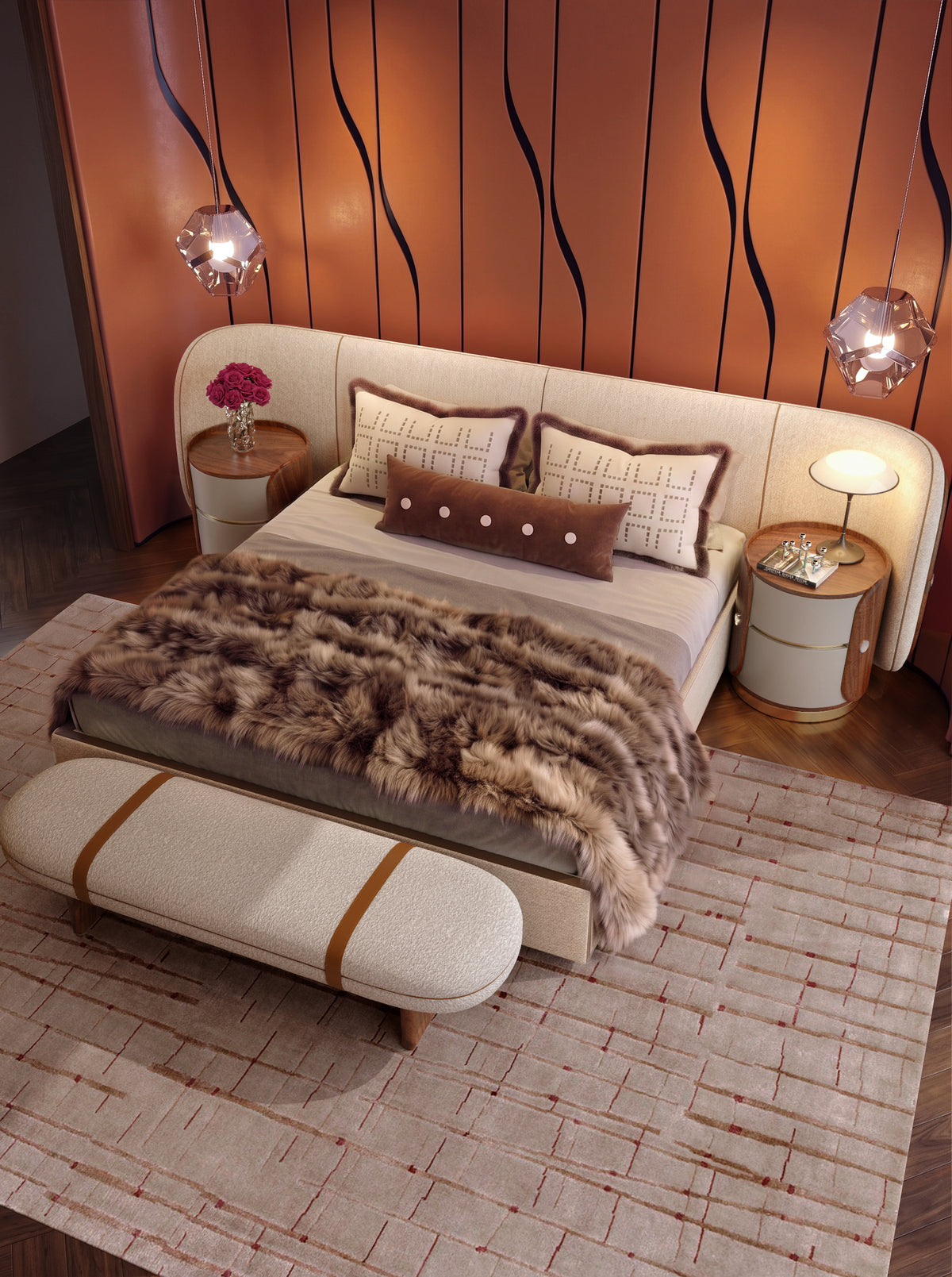KALMIA Extended Headboard Bed