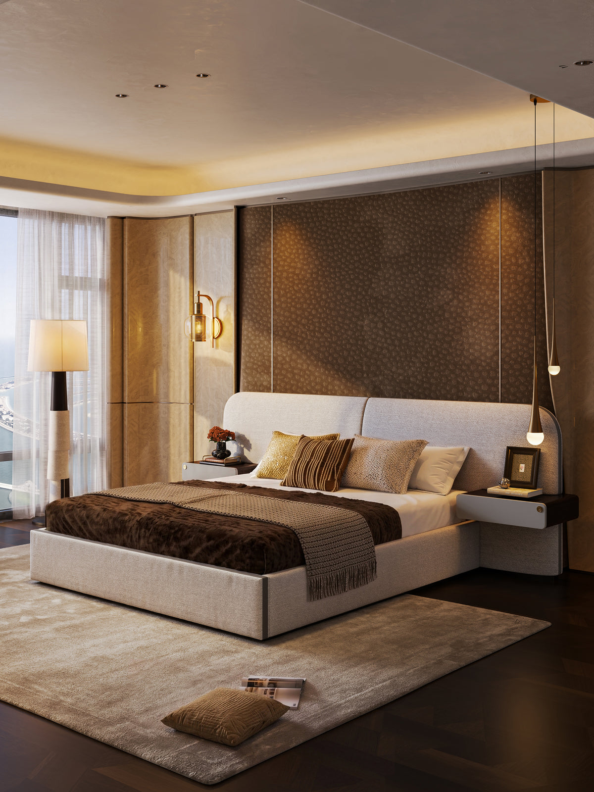 KALMIA Extended Headboard Bed