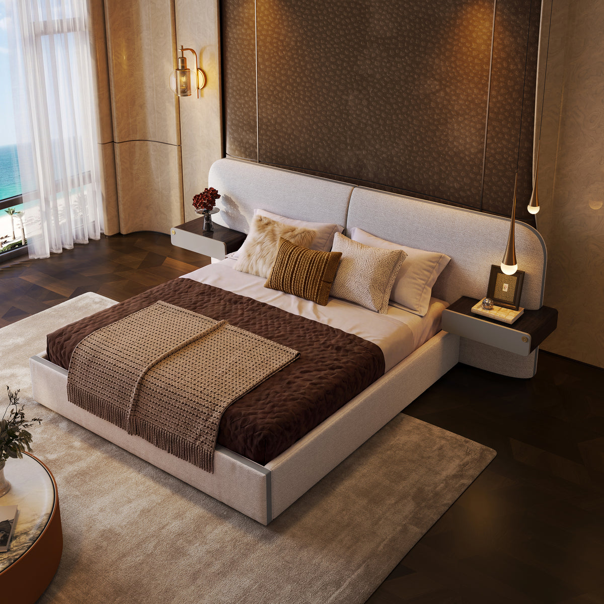 KALMIA Extended Headboard Bed