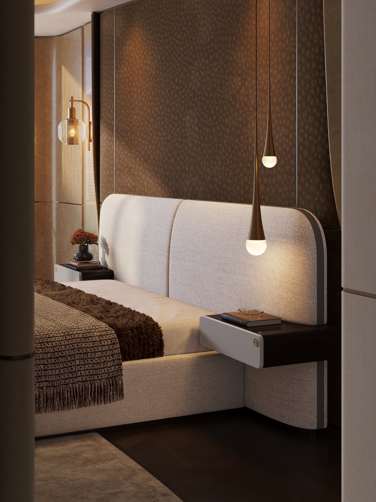 KALMIA Extended Headboard Bed