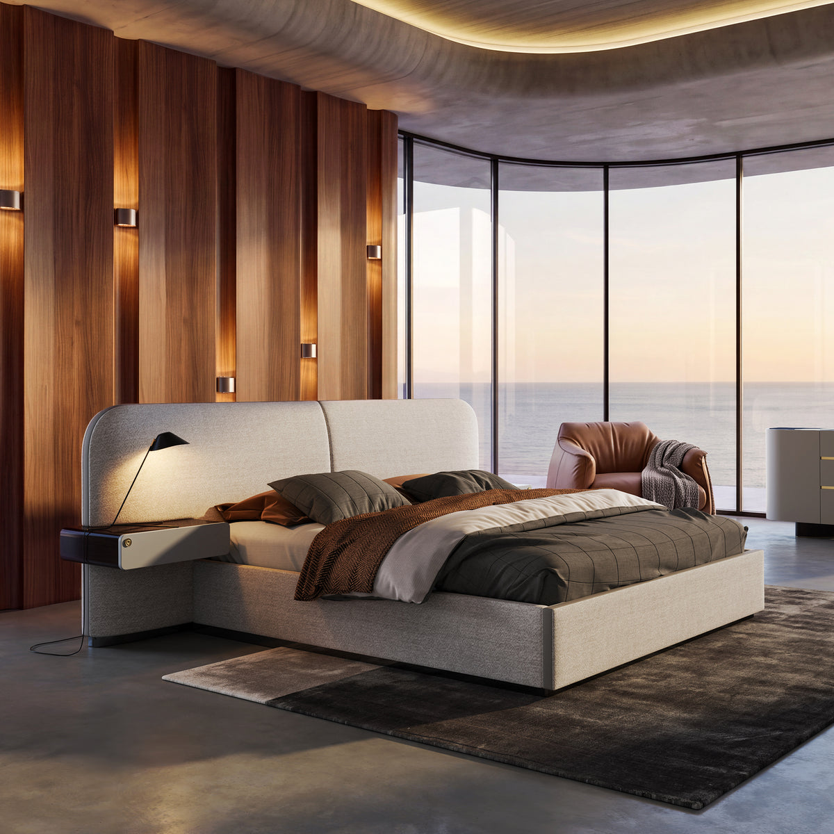 KALMIA Extended Headboard Bed