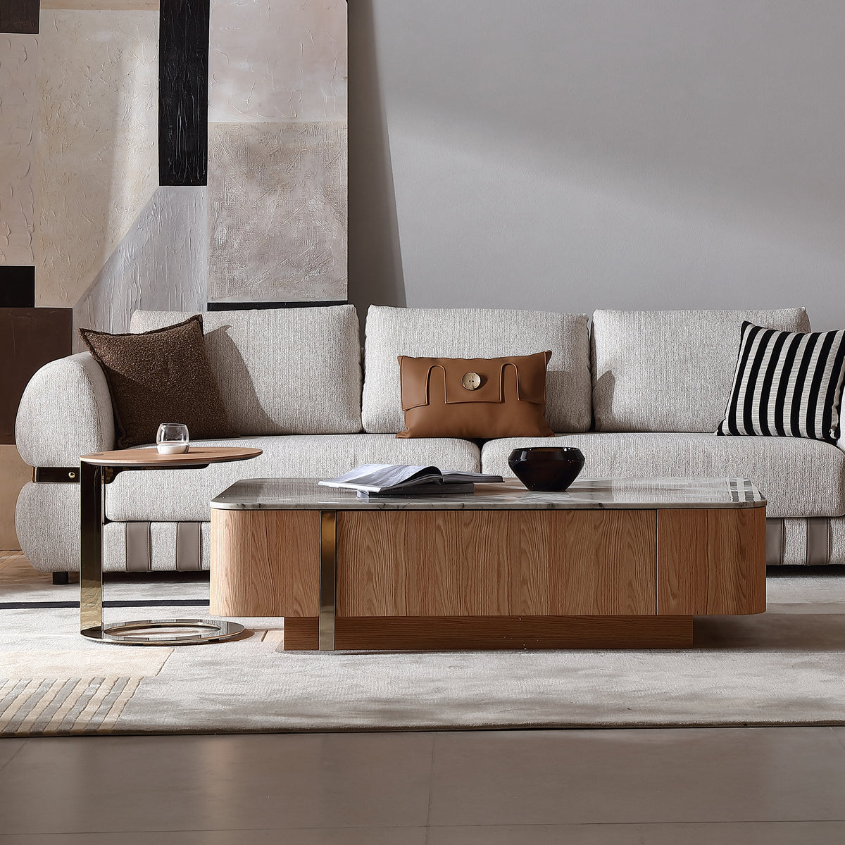 KALMIA Marble Top Coffee Table