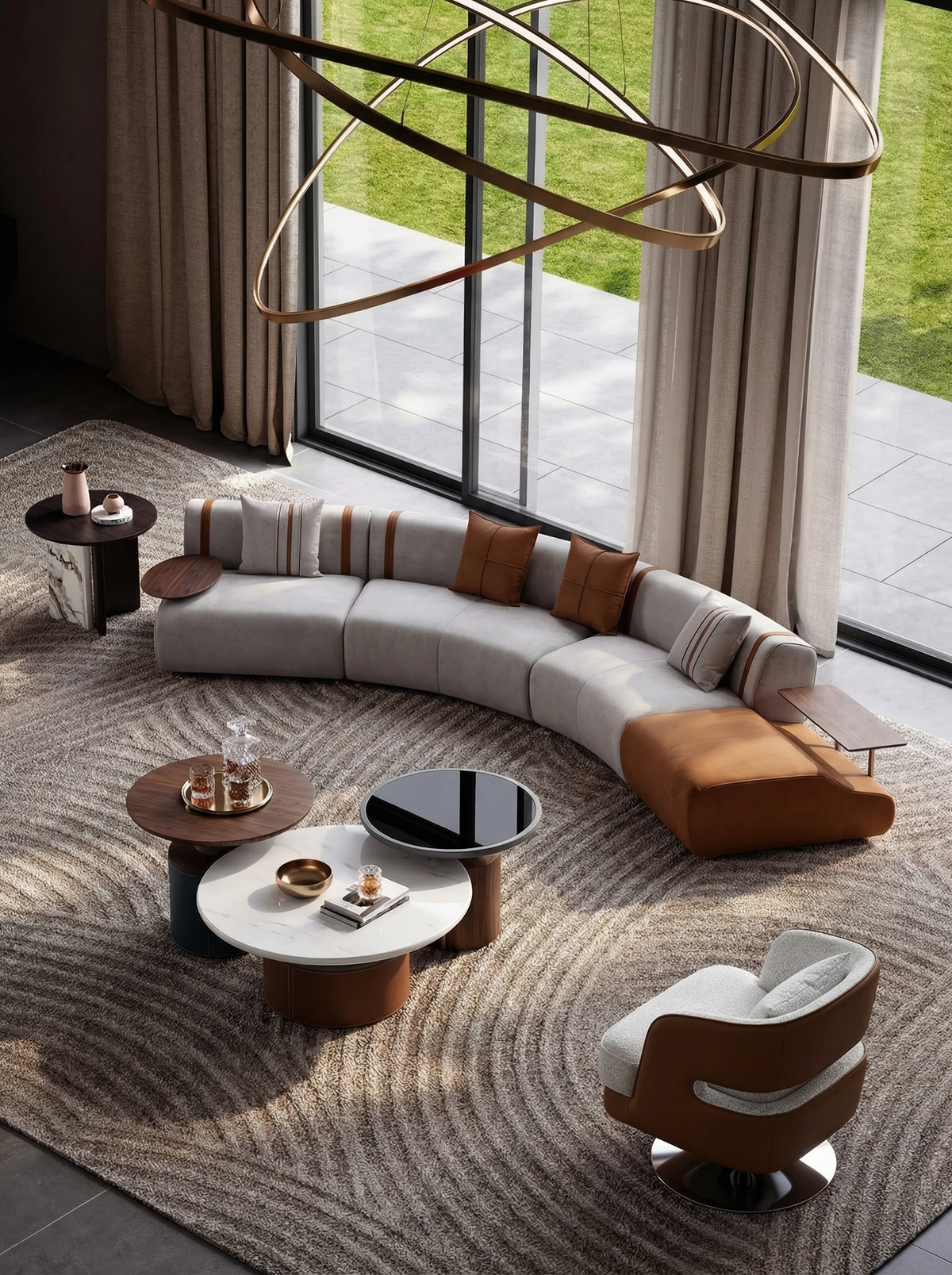 KALMIA Marble Top Coffee Table