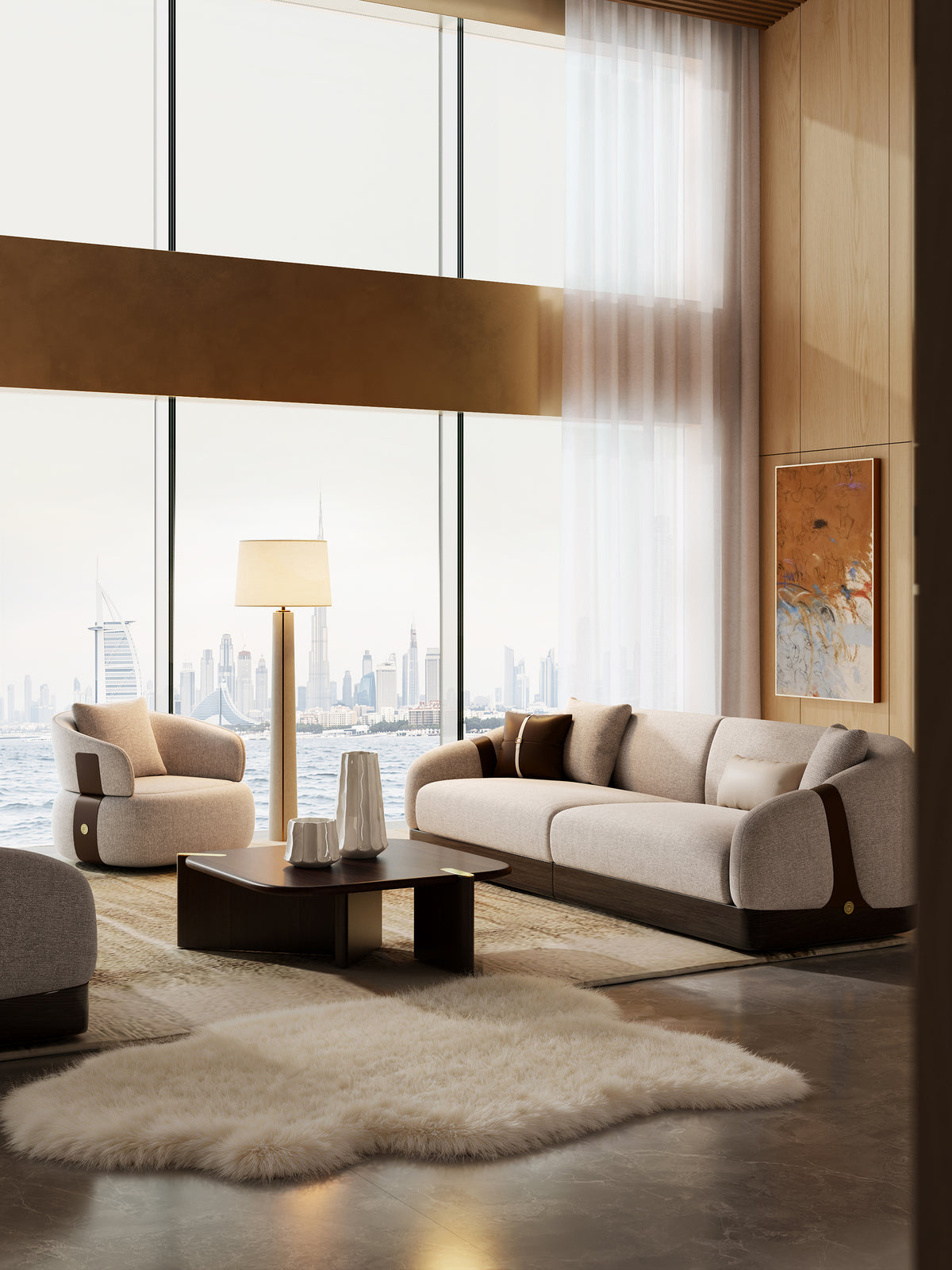 KALMIA Linear Fabric Sofa