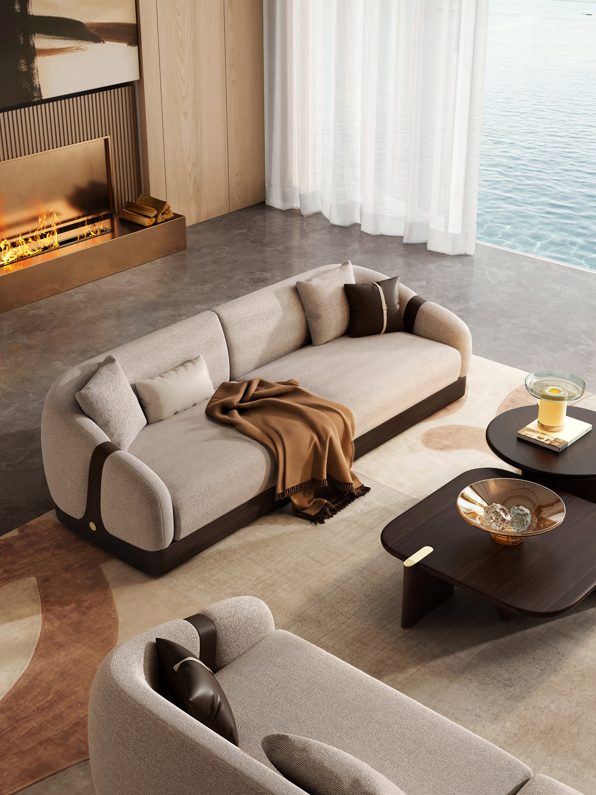 KALMIA Linear Fabric Sofa