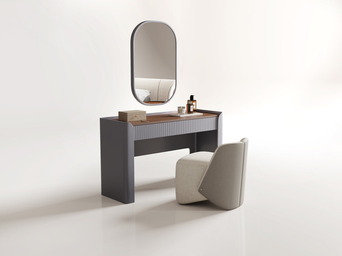 KALMIA Matte Walnut Top Dressing Table