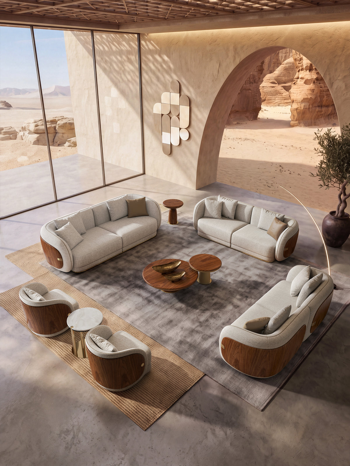 KALMIA Linear Fabric Sofa
