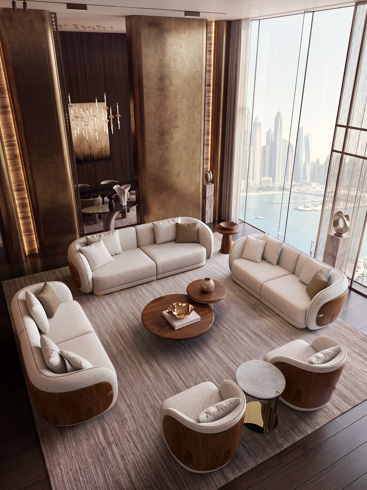 KALMIA Linear Fabric Sofa