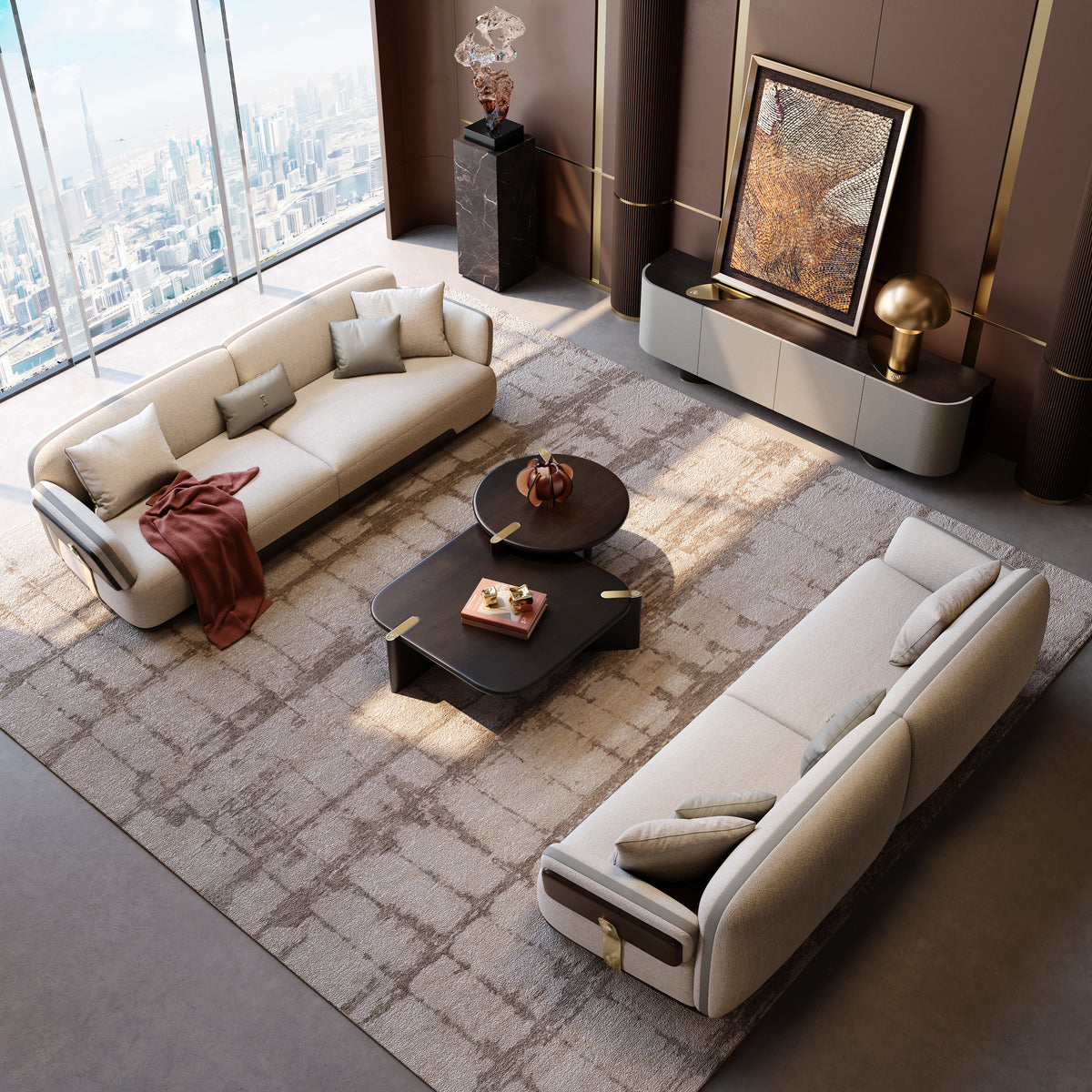KALMIA Linear Fabric Sofa